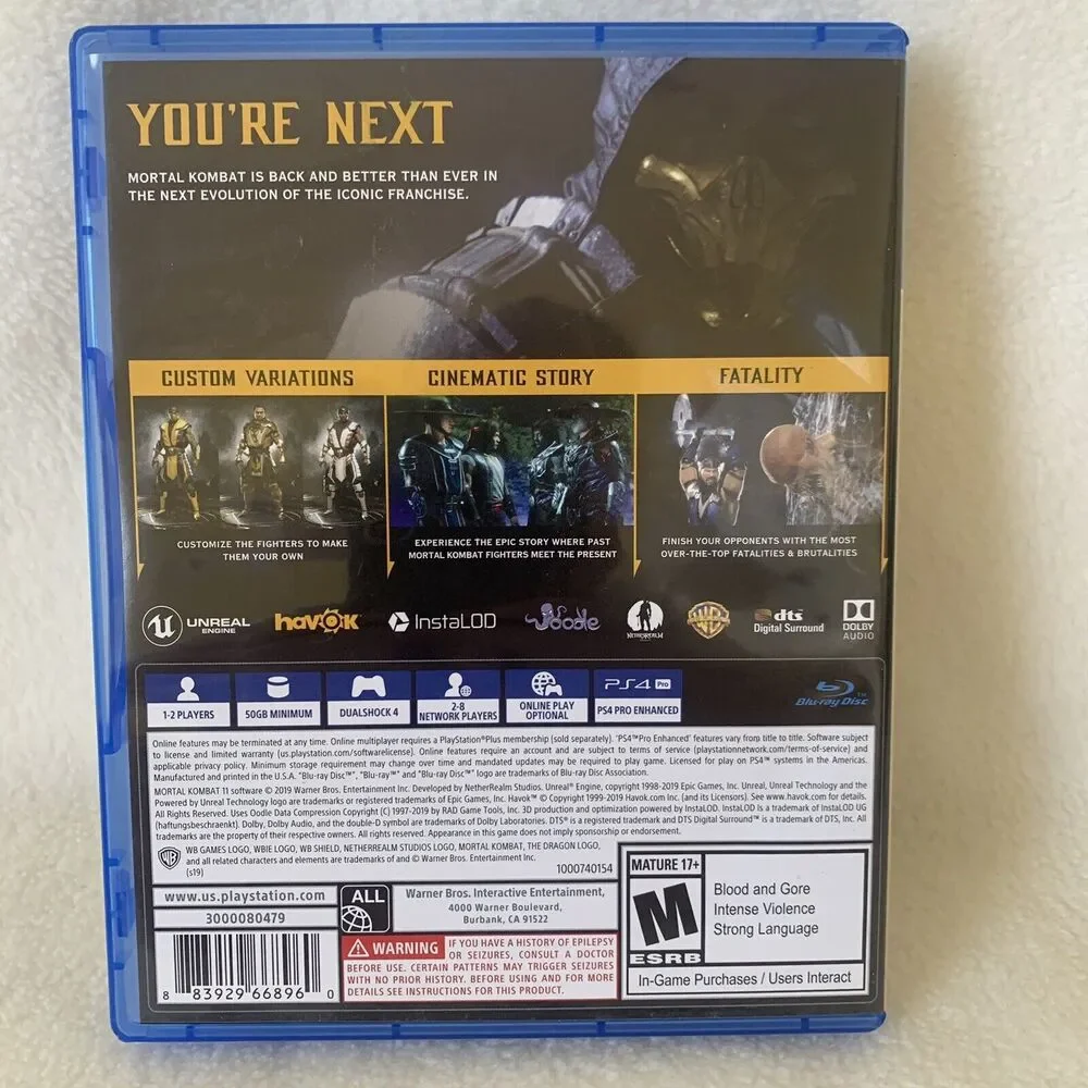 Mortal Kombat‎ 11 -- Standard Edition (Sony PlayStation 4, 2019)